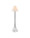 Currey and Company - One Light Floor Lamp - Felicity - Brushed Black- Union Lighting Luminaires Decor