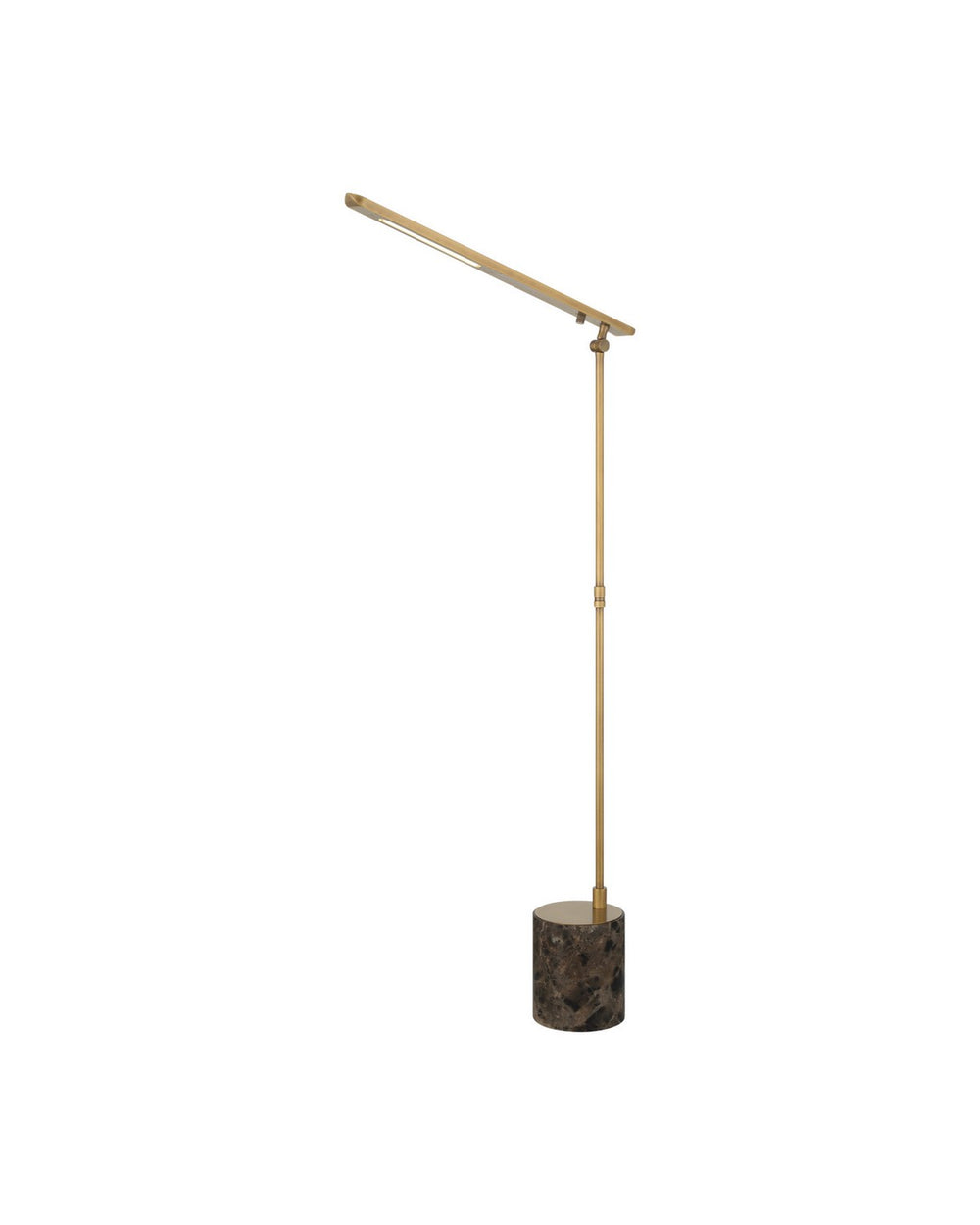 Currey and Company - LED Floor Lamp - Hanford - Polished Antique Brass / Brown- Union Lighting Luminaires Decor