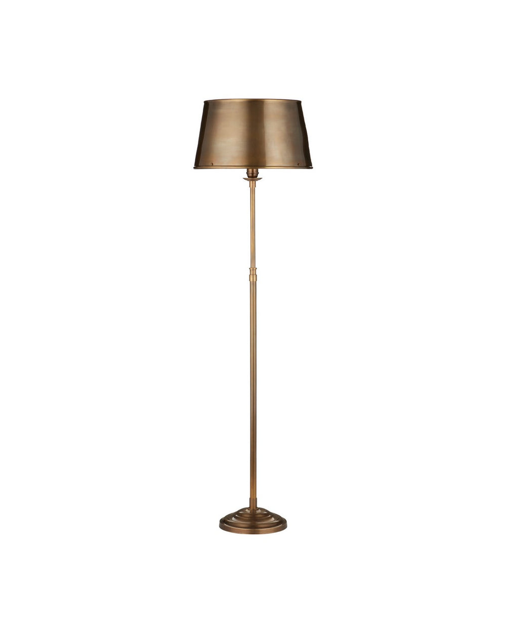Currey and Company - One Light Floor Lamp - Callum - Antique Brass- Union Lighting Luminaires Decor