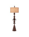 Currey and Company - One Light Floor Lamp - Cipher - Walnut Brown- Union Lighting Luminaires Decor