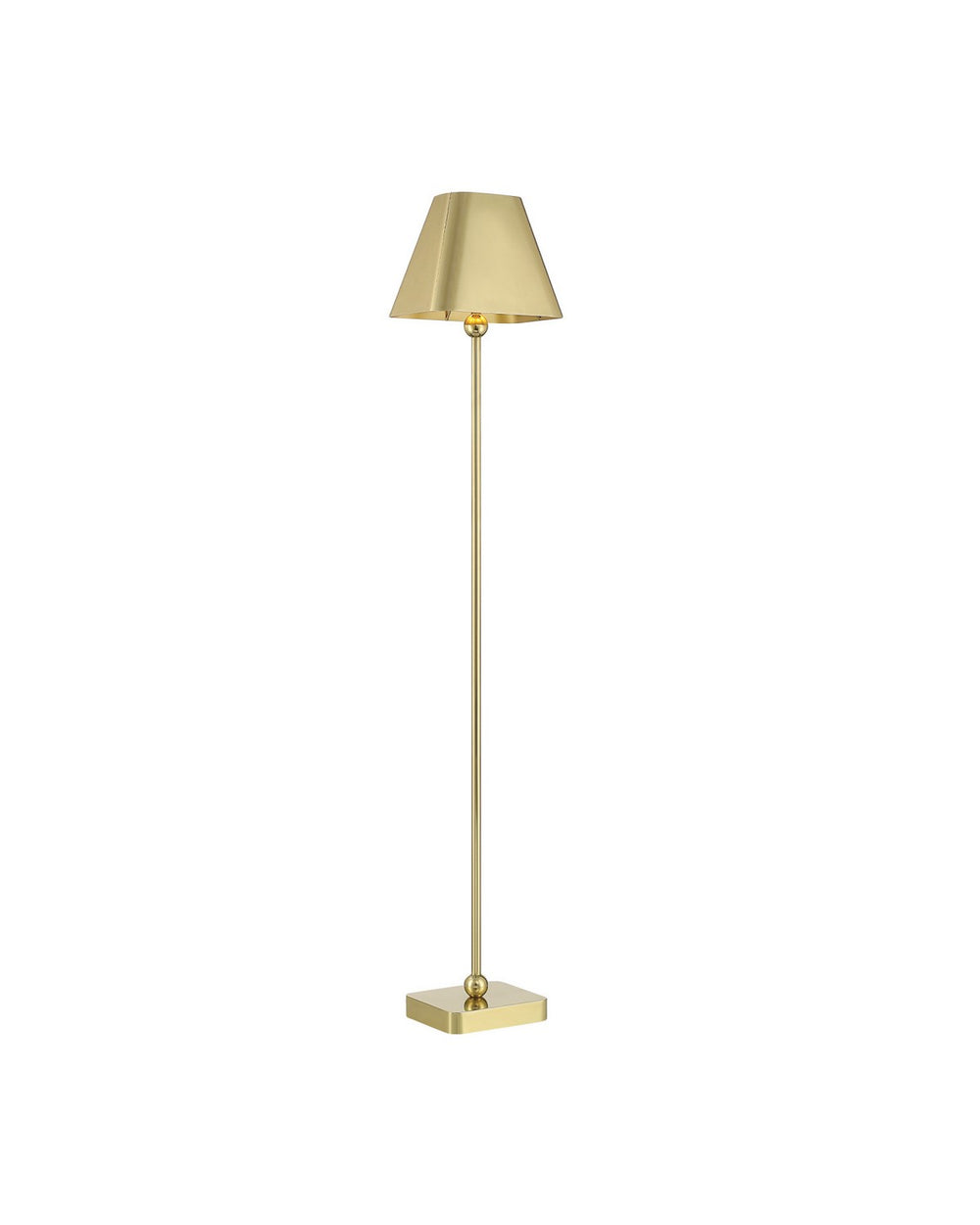 Currey and Company - One Light Floor Lamp - Gadabout - Polished Brass- Union Lighting Luminaires Decor