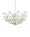 Currey and Company - Six Light Chandelier - Winterberry - Frosted / Blue / Contemporary Silver Leaf- Union Lighting Luminaires Decor