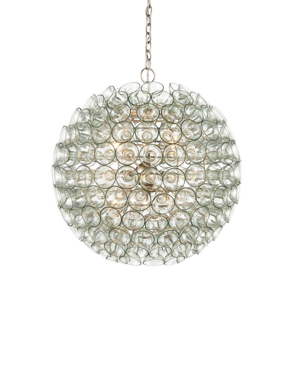 Currey and Company - Nine Light Chandelier - Eau de Vie - Clear / Contemporary Silver Leaf / Contemporary Silver- Union Lighting Luminaires Decor