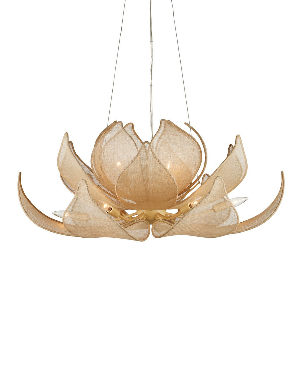 Currey and Company - LED Chandelier - Oblivion - Natural / Coco Cream- Union Lighting Luminaires Decor