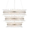 Currey and Company - 12 Light Chandelier - Capheira - Frosted / Contemporary Silver Leaf / Contemporary Silver- Union Lighting Luminaires Decor