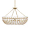 Currey and Company - Six Light Chandelier - Magnum Opus - White / Brass- Union Lighting Luminaires Decor