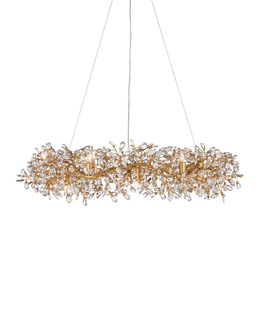 Currey and Company - 12 Light Chandelier - Crystal Bud - Clear / Brass- Union Lighting Luminaires Decor