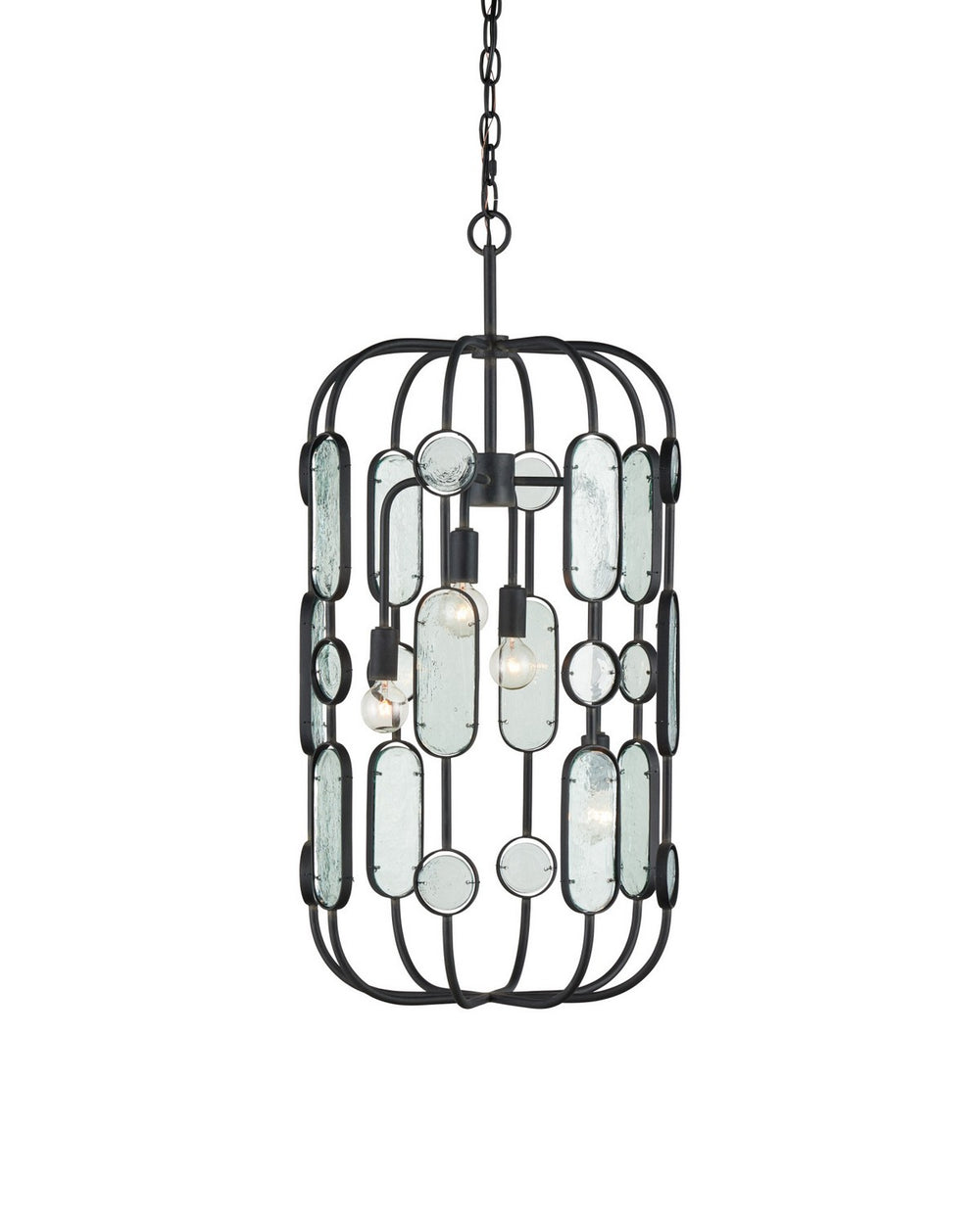 Currey and Company - Four Light Chandelier - Ettore - Clear / Blacksmith- Union Lighting Luminaires Decor