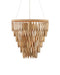Currey and Company - Seven Light Chandelier - Quiver - Natural / Brass- Union Lighting Luminaires Decor