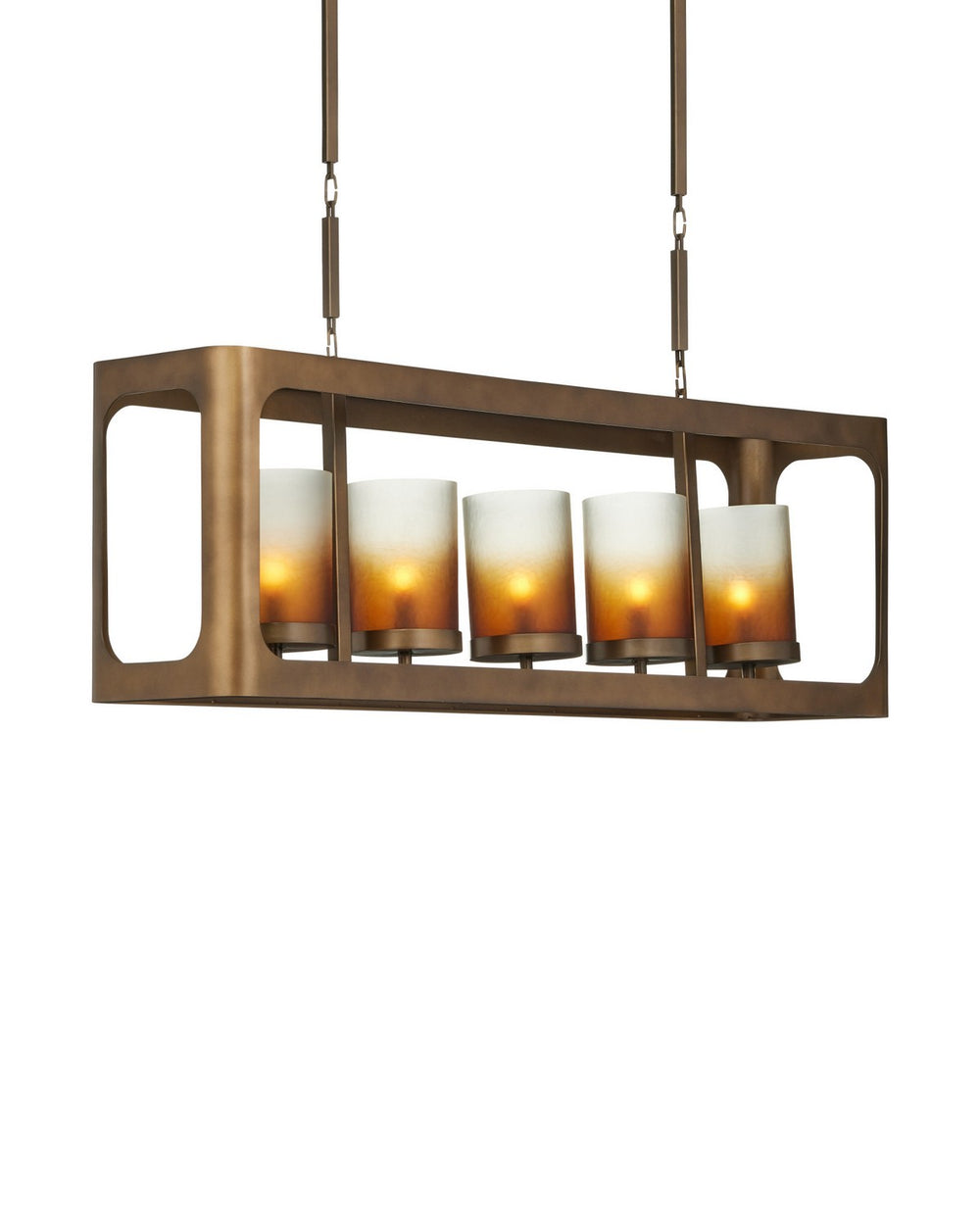 Currey and Company - Five Light Chandelier - Tenebroso - Smoke Gold / Gold Luster- Union Lighting Luminaires Decor