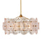 Currey and Company - Six Light Chandelier - Whirlwind - Pale Pink / Brass- Union Lighting Luminaires Decor