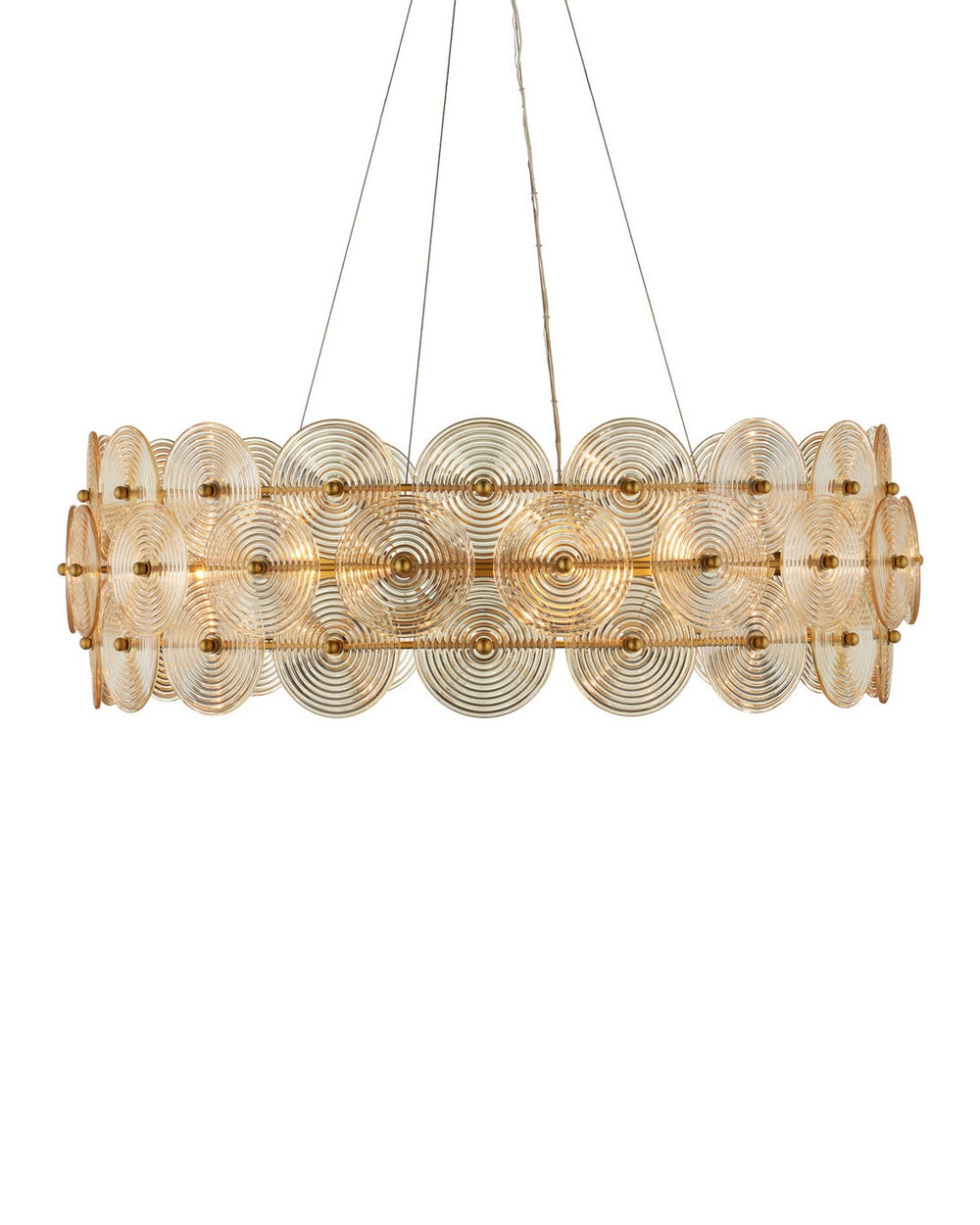 Currey and Company - Ten Light Chandelier - Whirlwind - Pale Yellow / Brass- Union Lighting Luminaires Decor