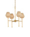 Currey and Company - LED Chandelier - Francie - Antique Gold Leaf / Natural- Union Lighting Luminaires Decor
