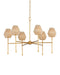 Currey and Company - LED Chandelier - Francie - Antique Gold Leaf / Natural- Union Lighting Luminaires Decor