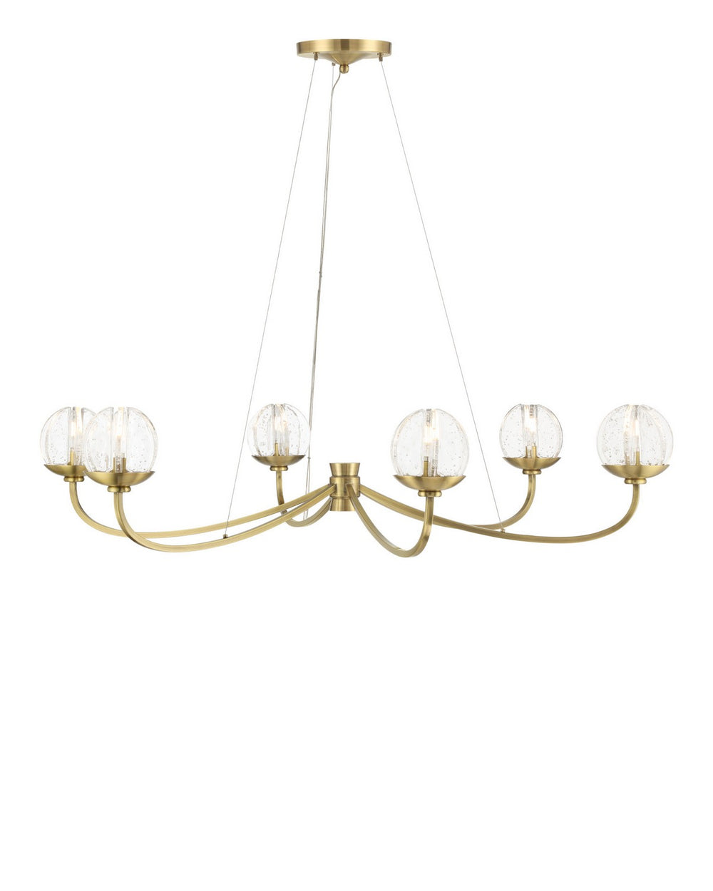 Currey and Company - LED Chandelier - Wexler - Polished Antique Brass / Clear- Union Lighting Luminaires Decor