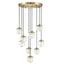 Currey and Company - LED Chandelier - Wexler - Polished Antique Brass / Clear- Union Lighting Luminaires Decor