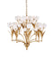 Currey and Company - LED Chandelier - Glazen - Polished Antique Brass / White- Union Lighting Luminaires Decor