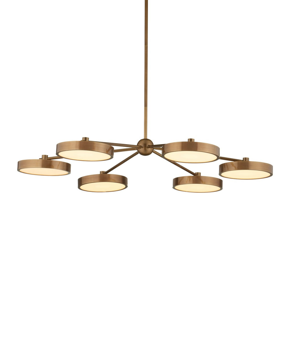 Currey and Company - LED Chandelier - Merrick - Polished Antique Brass / White- Union Lighting Luminaires Decor