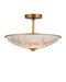 Currey and Company - Two Light Semi-Flush Mount - Volterra - Natural / Antique Brass- Union Lighting Luminaires Decor