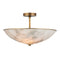 Currey and Company - Two Light Semi-Flush Mount - Volterra - Natural / Antique Brass- Union Lighting Luminaires Decor