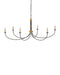 Currey and Company - Six Light Chandelier - Lawton - Satin Black / Contemporary Gold Leaf- Union Lighting Luminaires Decor