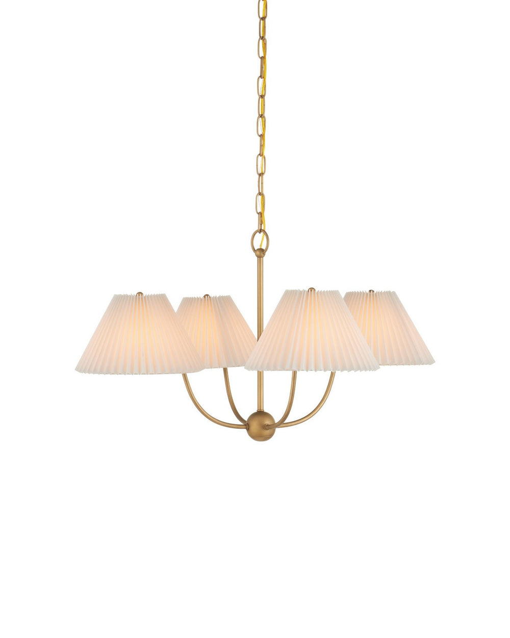 Currey and Company - Four Light Chandelier - Cedric - Brass- Union Lighting Luminaires Decor