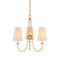 Currey and Company - Three Light Chandelier - Brayden - Antique Gold Leaf- Union Lighting Luminaires Decor