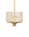 Currey and Company - Three Light Chandelier - Faraday - Brushed Brass / Clear- Union Lighting Luminaires Decor