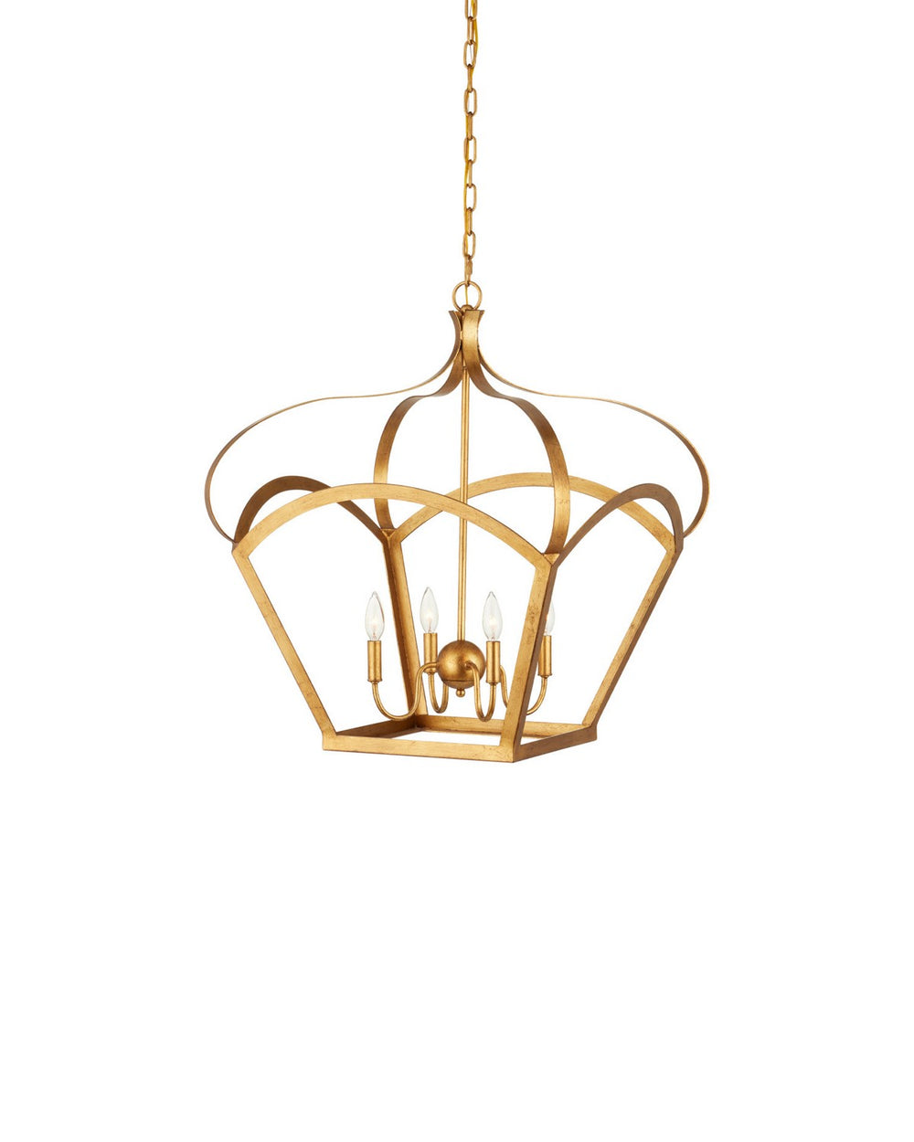 Currey and Company - Four Light Lantern - Coronet - Antique Gold Leaf- Union Lighting Luminaires Decor