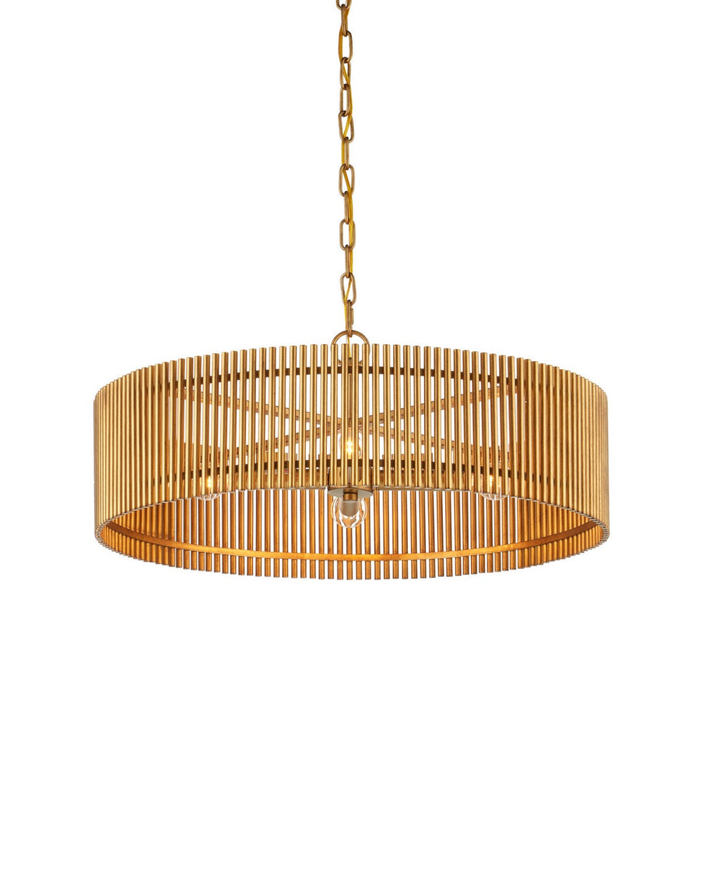 Currey and Company - Four Light Chandelier - Lavenham - Brushed Brass- Union Lighting Luminaires Decor