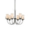 Currey and Company - Six Light Chandelier - Macklin - Oil Rubbed Bronze / White- Union Lighting Luminaires Decor
