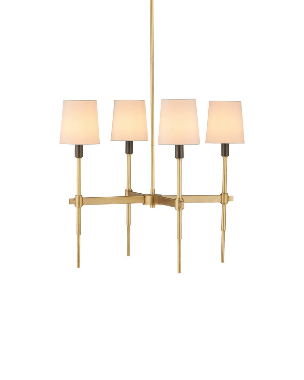 Currey and Company - Four Light Chandelier - Grigsby - Antique Brass / Bronze- Union Lighting Luminaires Decor