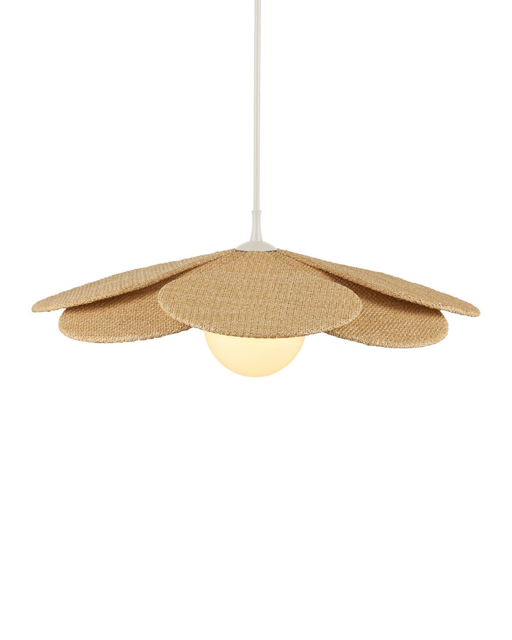 Currey and Company - One Light Outdoor Pendant - Cabo - Natural / Cream / White- Union Lighting Luminaires Decor