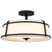 Quoizel - Three Light Semi-Flush Mount - Sloane - Matte Black- Union Lighting Luminaires Decor