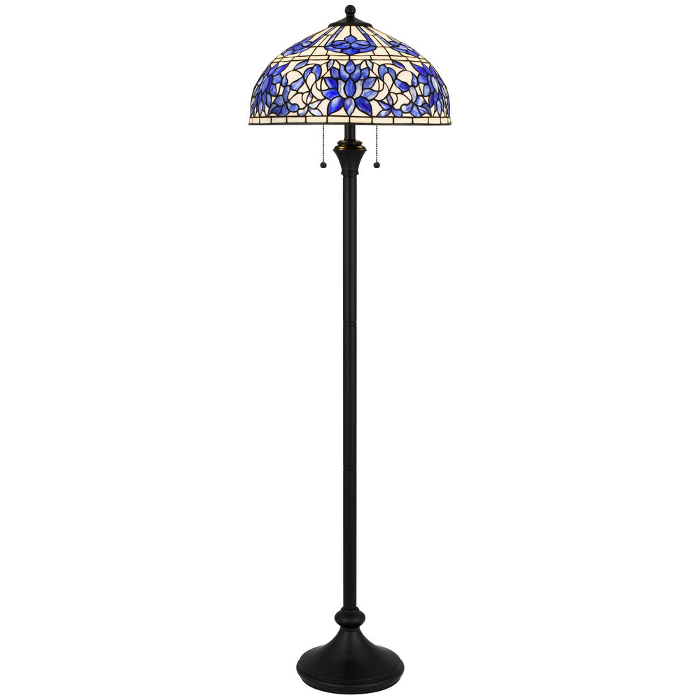 Quoizel - Two Light Floor Lamp - Wisteria Bloom - Matte Black- Union Lighting Luminaires Decor