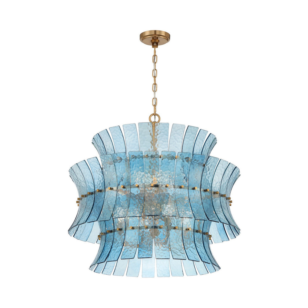 Crystorama - Eight Light Chandelier - Abigail - Aged Brass- Union Lighting Luminaires Decor