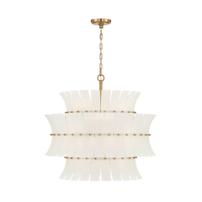 Crystorama - Eight Light Chandelier - Abigail - Aged Brass- Union Lighting Luminaires Decor