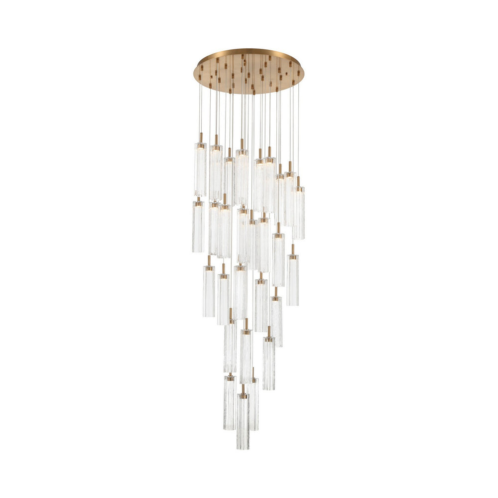 Crystorama - LED Pendant - Addis - Aged Brass- Union Lighting Luminaires Decor
