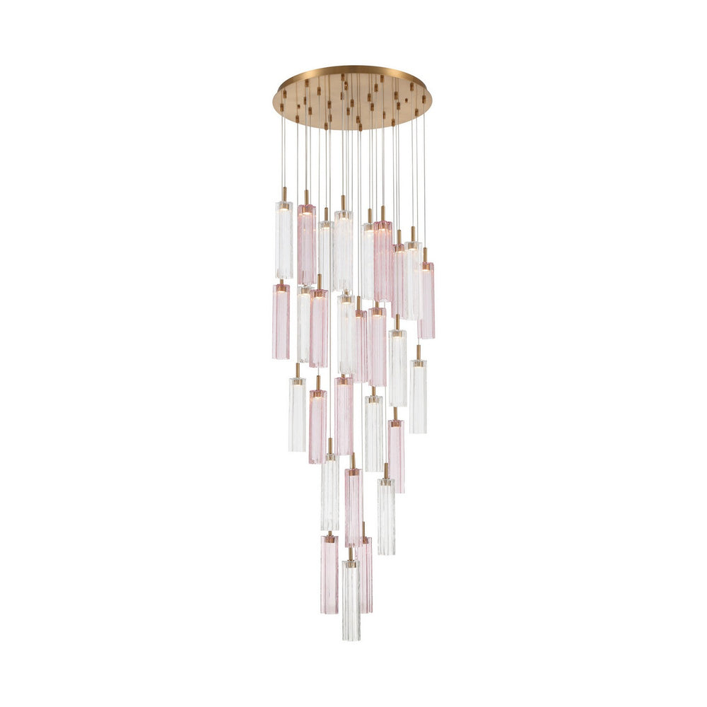 Crystorama - LED Pendant - Addis - Aged Brass- Union Lighting Luminaires Decor