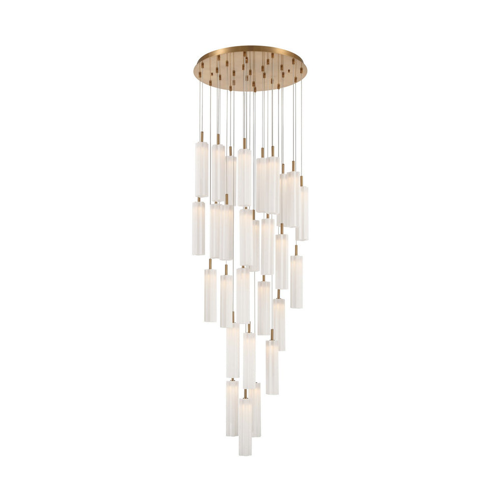 Crystorama - LED Pendant - Addis - Aged Brass- Union Lighting Luminaires Decor