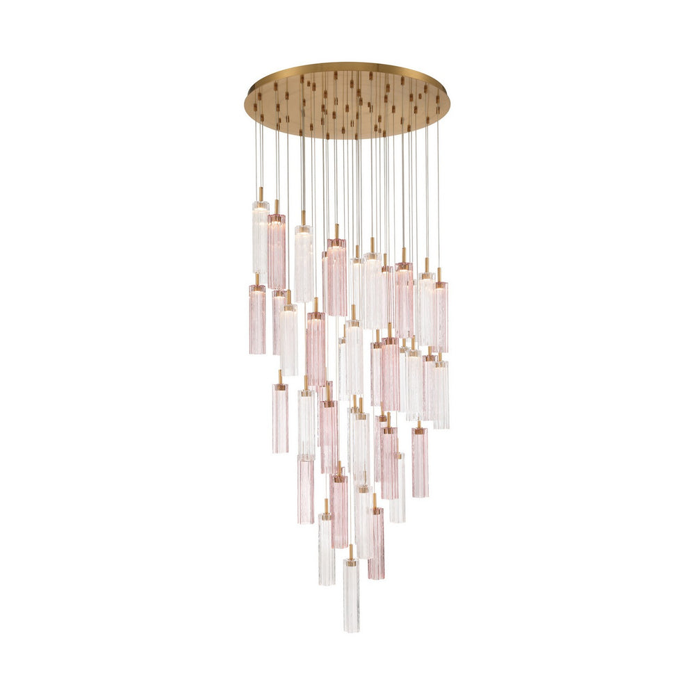Crystorama - LED Pendant - Addis - Aged Brass- Union Lighting Luminaires Decor