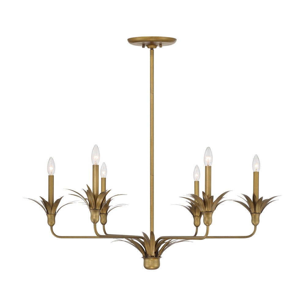 Savoy House - Six Light Chandelier - Strathmore - Antique Patina- Union Lighting Luminaires Decor