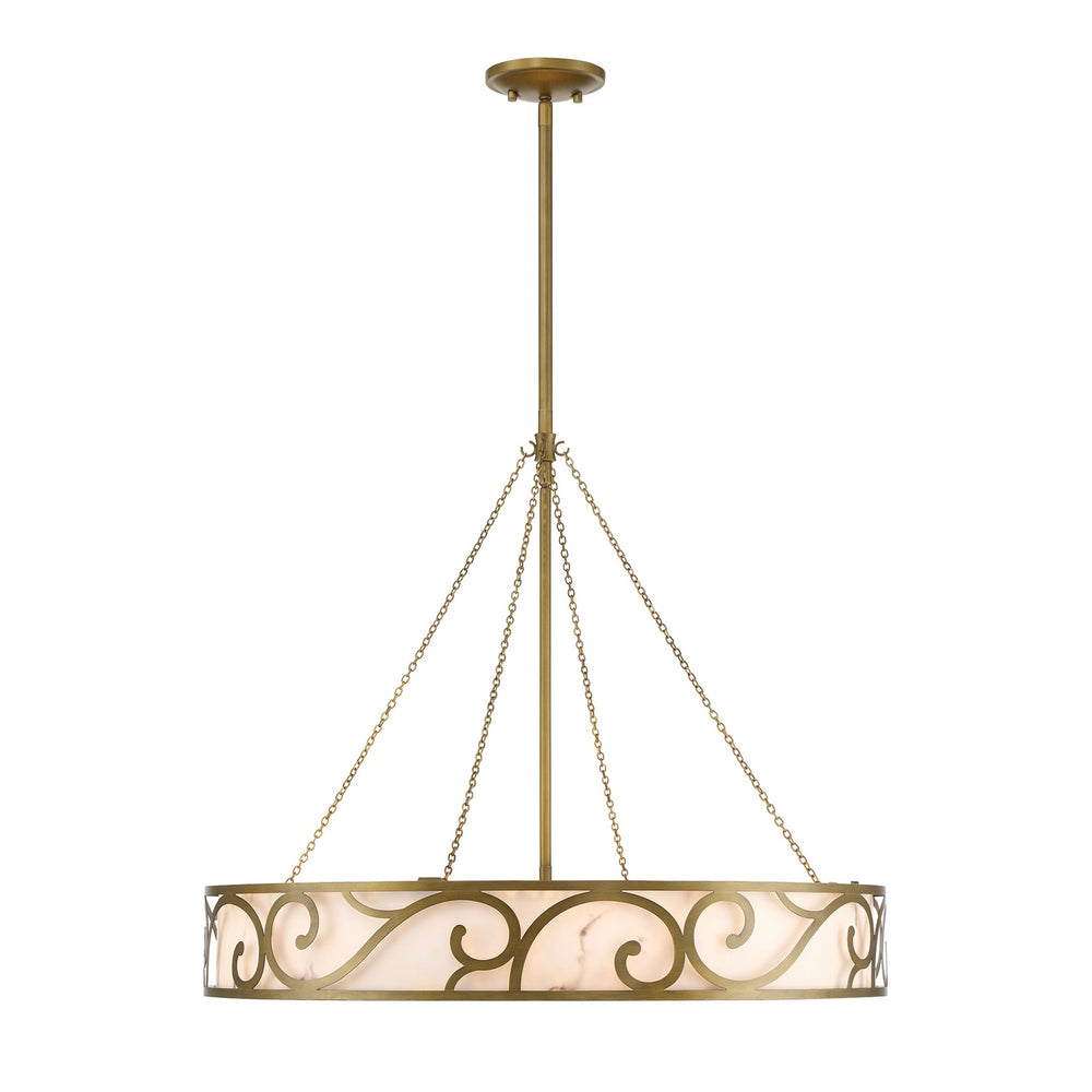 Savoy House - Eight Light Chandelier - Halstead - Antique Patina- Union Lighting Luminaires Decor
