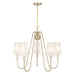 Savoy House - Five Light Chandelier - Sheldon - Noble Brass- Union Lighting Luminaires Decor