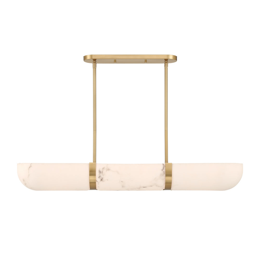 Savoy House - Four Light Chandelier - Chalfont - Warm Brass- Union Lighting Luminaires Decor