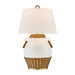 Savoy House - One Light Table Lamp - Penelope - White and Rattan- Union Lighting Luminaires Decor