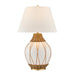Savoy House - One Light Table Lamp - Josephine - White and Rattan- Union Lighting Luminaires Decor