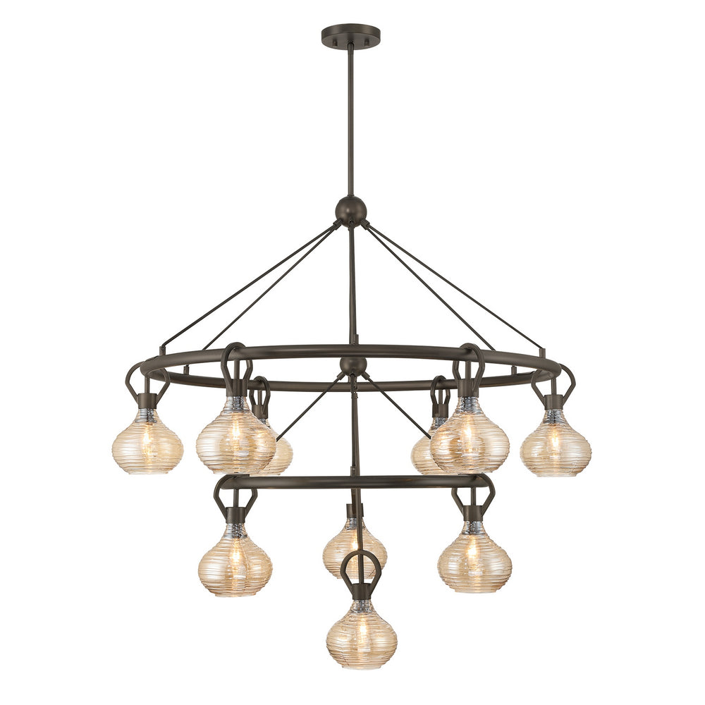 Savoy House - Ten Light Chandelier - Sheriden - Mediterranean Bronze- Union Lighting Luminaires Decor