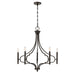 Savoy House - Five Light Chandelier - Woodlawn - Mediterranean Bronze- Union Lighting Luminaires Decor