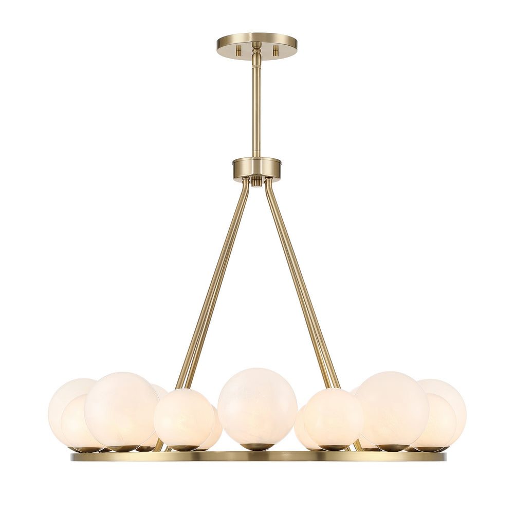 Savoy House - 16 Light Chandelier - Loudon - Noble Brass- Union Lighting Luminaires Decor